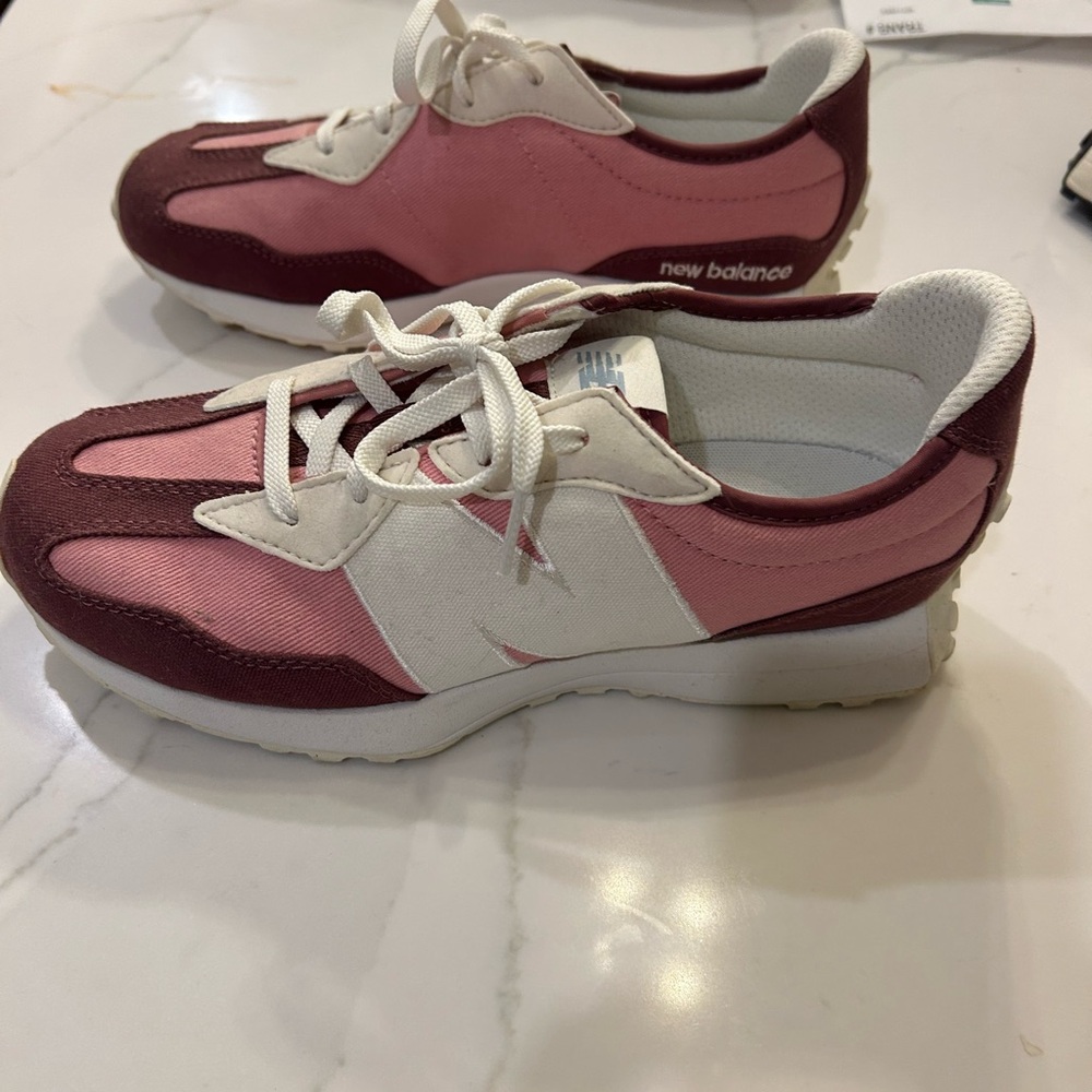 New Balance Kids Sneakers in Maroon and Light Pink